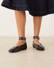 Mango Mango flat shoes with eyelet ankle strap in black - 1