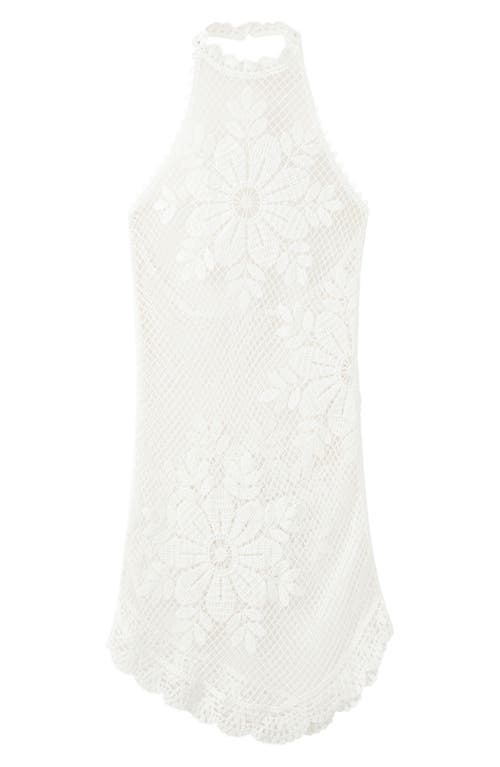 MANGO MANGO Floral Crocheted Cover-Up Dress