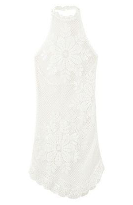MANGO MANGO Floral Crocheted Cover-Up Dress