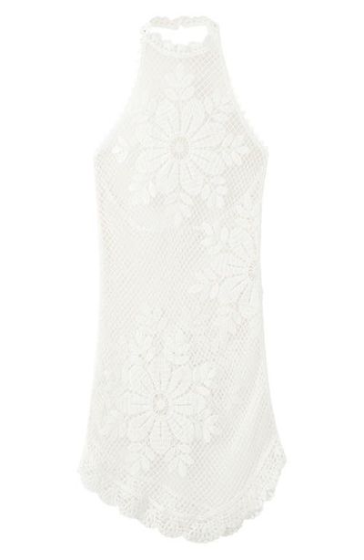 MANGO MANGO Floral Crocheted Cover-Up Dress