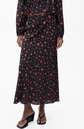 MANGO MANGO Floral Flare Maxi Skirt