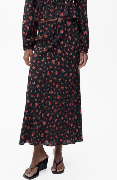 MANGO MANGO Floral Flare Maxi Skirt