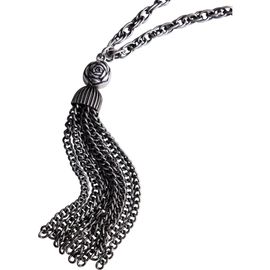 MANGO MANGO Floral Pendant Tassel Necklace