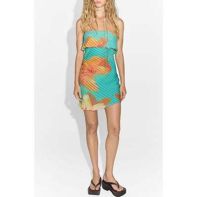 MANGO MANGO Floral Print Minidress