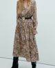 MANGO MANGO Floral Texture Long Sleeve Maxi Dress - 1