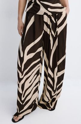 MANGO MANGO Flowy Wide Leg Pants