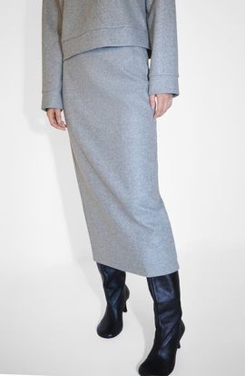 MANGO MANGO French Terry Midi Skirt