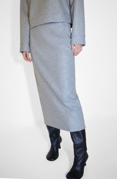 MANGO MANGO French Terry Midi Skirt