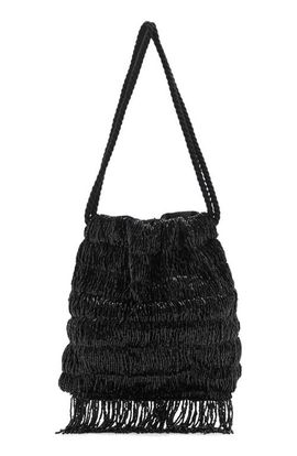 MANGO MANGO Fringe Beaded Bag