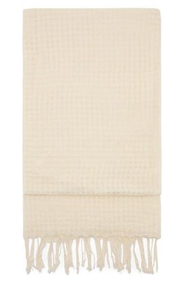 MANGO MANGO Fringe Trim Cotton Gauze Scarf