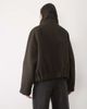 Mango Mango funnel neck short jacket in brown check - 4