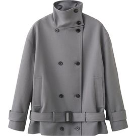 MANGO MANGO Funnel Neck Trench Coat with Belt