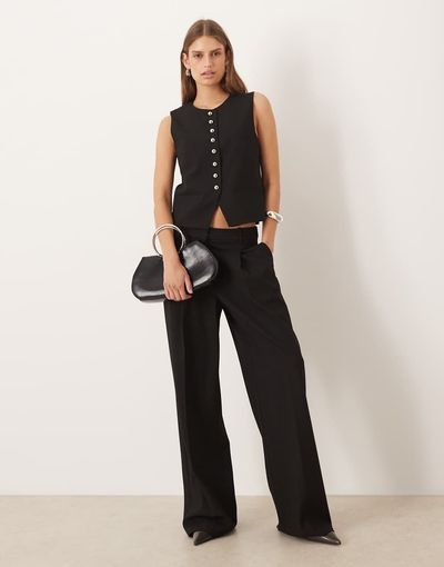 Mango Mango Gabo tailored relaxed pants in black - part of a set