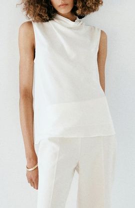 MANGO MANGO Georges Draped Neck Tank