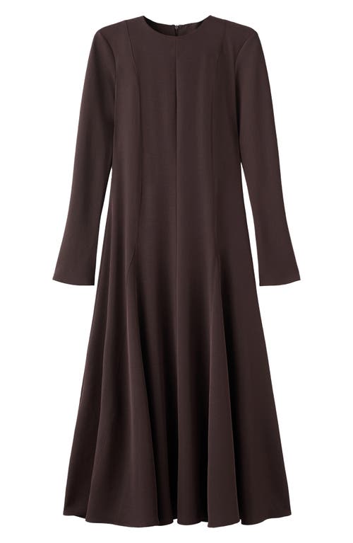 MANGO MANGO Godet Long Sleeve Maxi Dress