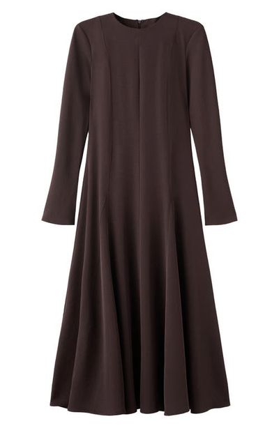 MANGO MANGO Godet Long Sleeve Maxi Dress