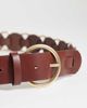 Mango Mango gold hoop detail belt in brown - 2