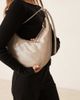 Mango Mango half moon shoulder bag in latte-Neutral - 1