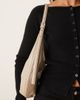 Mango Mango half moon shoulder bag in latte-Neutral - 3
