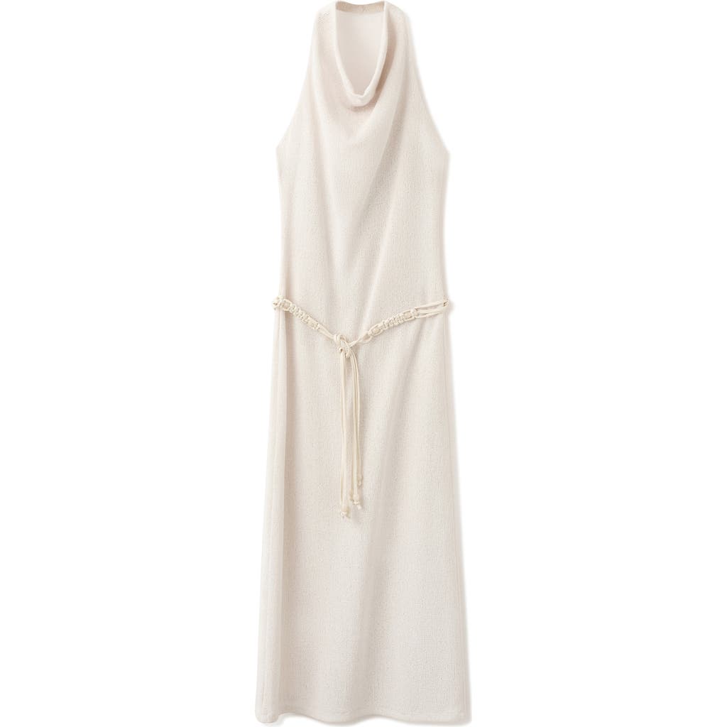 MANGO MANGO Halter Knit Dress with Belt
