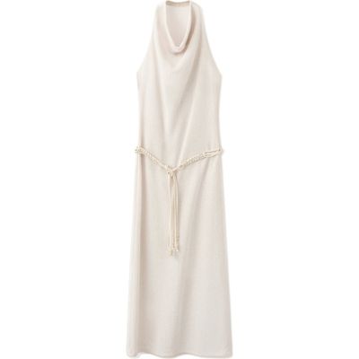 MANGO MANGO Halter Knit Dress with Belt