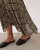 Mango Mango handkerchief hem midaxi skirt in brown plaid print - 4