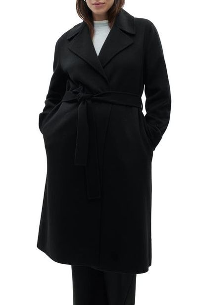 MANGO MANGO Handmade Wool Blend Wrap Coat