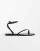 Mango Mango hardware detailing flat sandals in black - 1