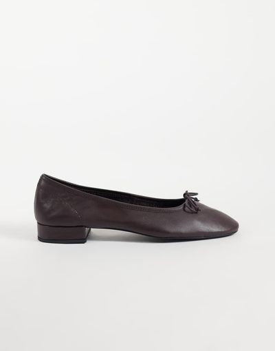 Mango Mango heeled ballet flats in burgundy-Red