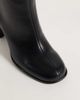 Mango Mango heeled knee high boot in black - 3