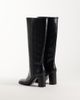 Mango Mango heeled knee high boot in black - 4