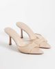 Mango Mango heeled mesh sandals in pale pink - 2