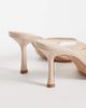 Mango Mango heeled mesh sandals in pale pink - 4