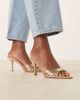 Mango Mango heeled mule sandals in gold - 1