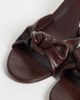 Mango Mango heeled mule with knot detail in brown - 2