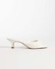 Mango Mango heeled mules in cream-Neutral - 1