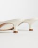 Mango Mango heeled mules in cream-Neutral - 4