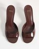Mango Mango heeled mules in dark brown - 2