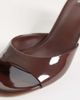 Mango Mango heeled mules in dark brown - 3