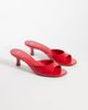 Mango Mango heeled mules in red - 4