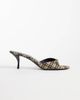 Mango Mango heeled mules with buckle detailing in plaid print-Multi - 1