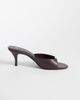 Mango Mango heeled mules with gold trim in burgundy-Red - 1
