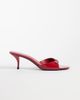 Mango Mango heeled mules with silver buckle detail in red - 1