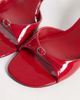Mango Mango heeled mules with silver buckle detail in red - 3