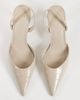 Mango Mango heeled pointed slingback in ecru-Neutral - 2