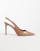 Mango Mango heeled slingback pumps in beige-Neutral - 1