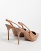 Mango Mango heeled slingback pumps in beige-Neutral - 3