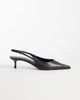 Mango Mango heeled slingback pumps in chocolate-Brown - 1
