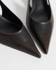 Mango Mango heeled slingback pumps in chocolate-Brown - 3