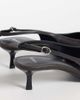 Mango Mango heeled slingback pumps in chocolate-Brown - 4